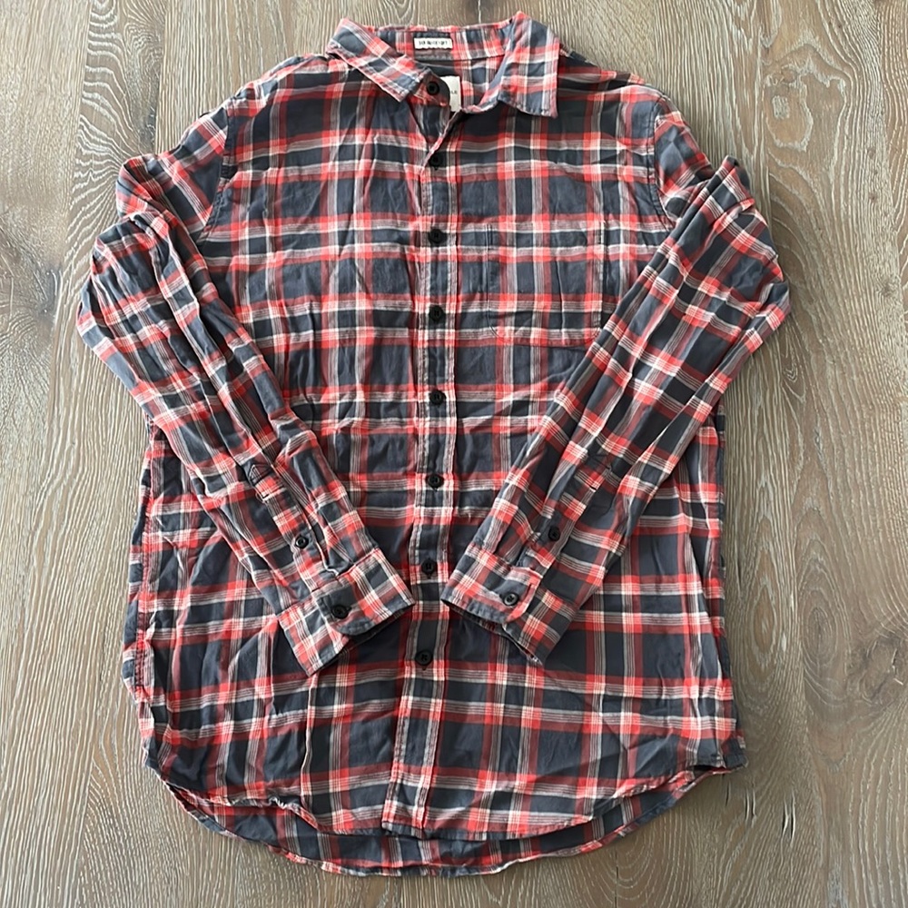 Men’s American Eagle Woven Button-Up | Large Tall